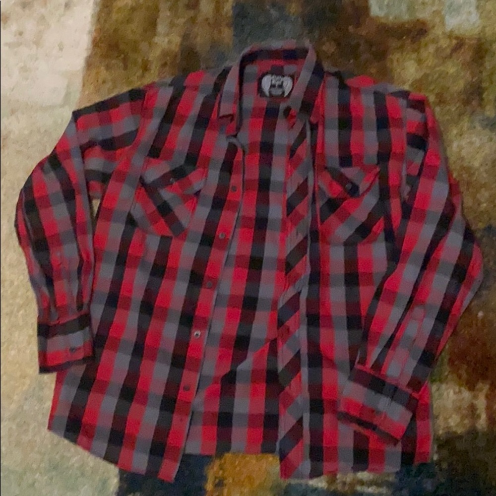 Eighty eight red black and grey flannel
